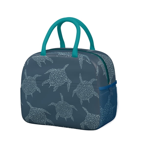 Lunch Bag Lunch Box for Women Reusable Insulated Lunch Bags,Water-Resistant Sea Turtle Cooler Lunch Tote Bag, Large Capacity for Work Travel Picnic