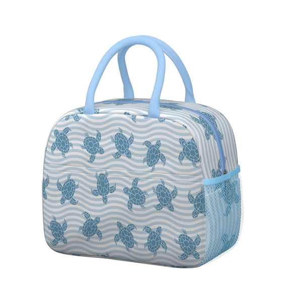 Lunch Bag Lunch Box for Women Reusable Insulated Lunch Bags,Water-Resistant Sea Turtle Cooler Lunch Tote Bag, Large Capacity for Work Travel Picnic