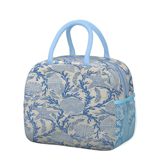 Lunch Bag Lunch Box for Women Reusable Insulated Lunch Bags,Water-Resistant Starfish Cooler Lunch Tote Bag, Large Capacity for Work Travel Picnic