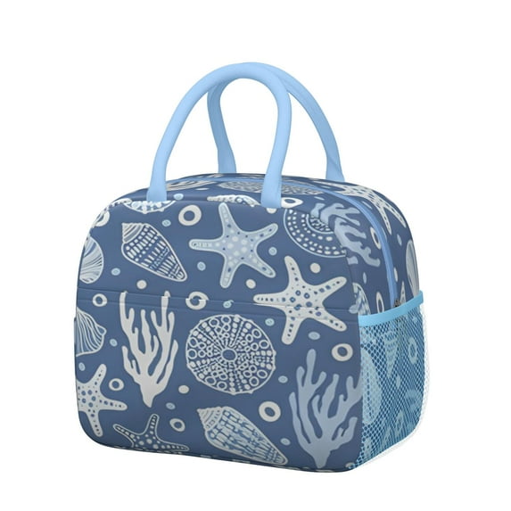 Lunch Bag Lunch Box for Women Reusable Insulated Lunch Bags,Water-Resistant Starfish Cooler Lunch Tote Bag, Large Capacity for Work Travel Picnic