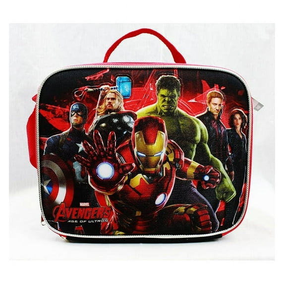 Lunch Bag - Marvel - Avengers All Heroes Black/Red New a02259