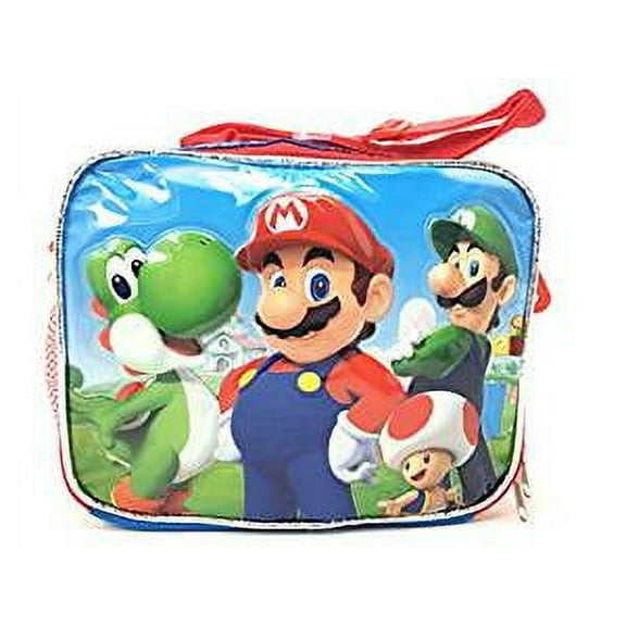 Lunch Bag - Nintendo - Super Mario - Luigi/Yoshi/Toad Red+Blue 170817