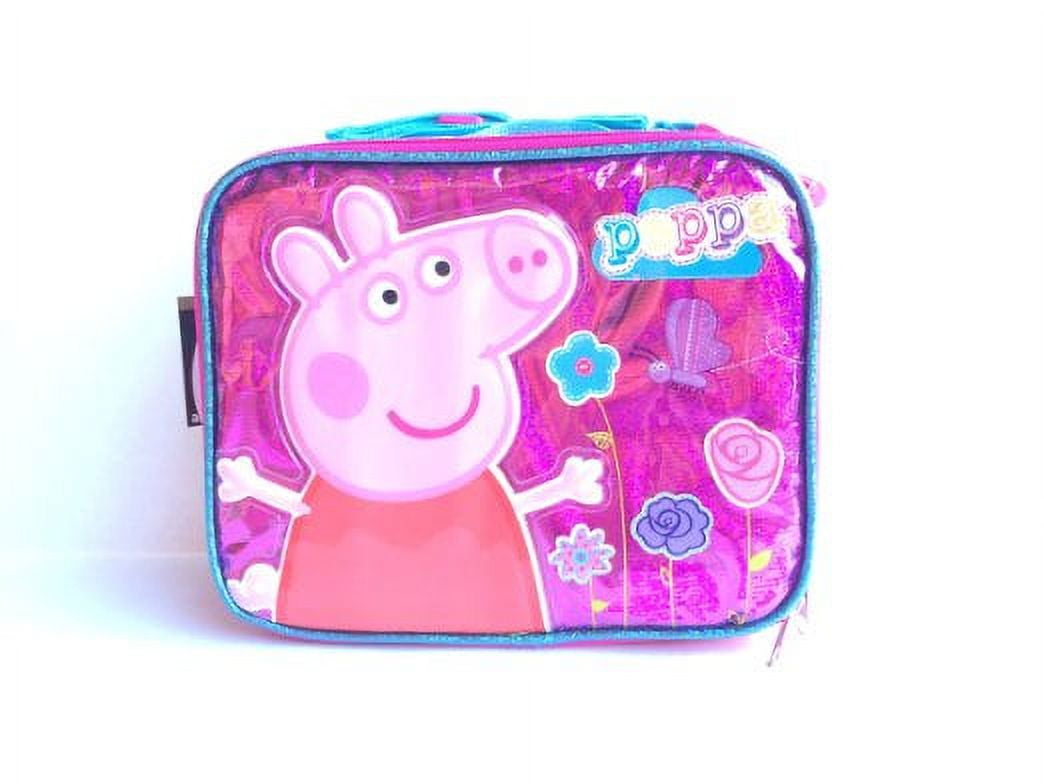 Lunch Bag Peppa Pig Purple w/Flowers Pink Girls School Bag New