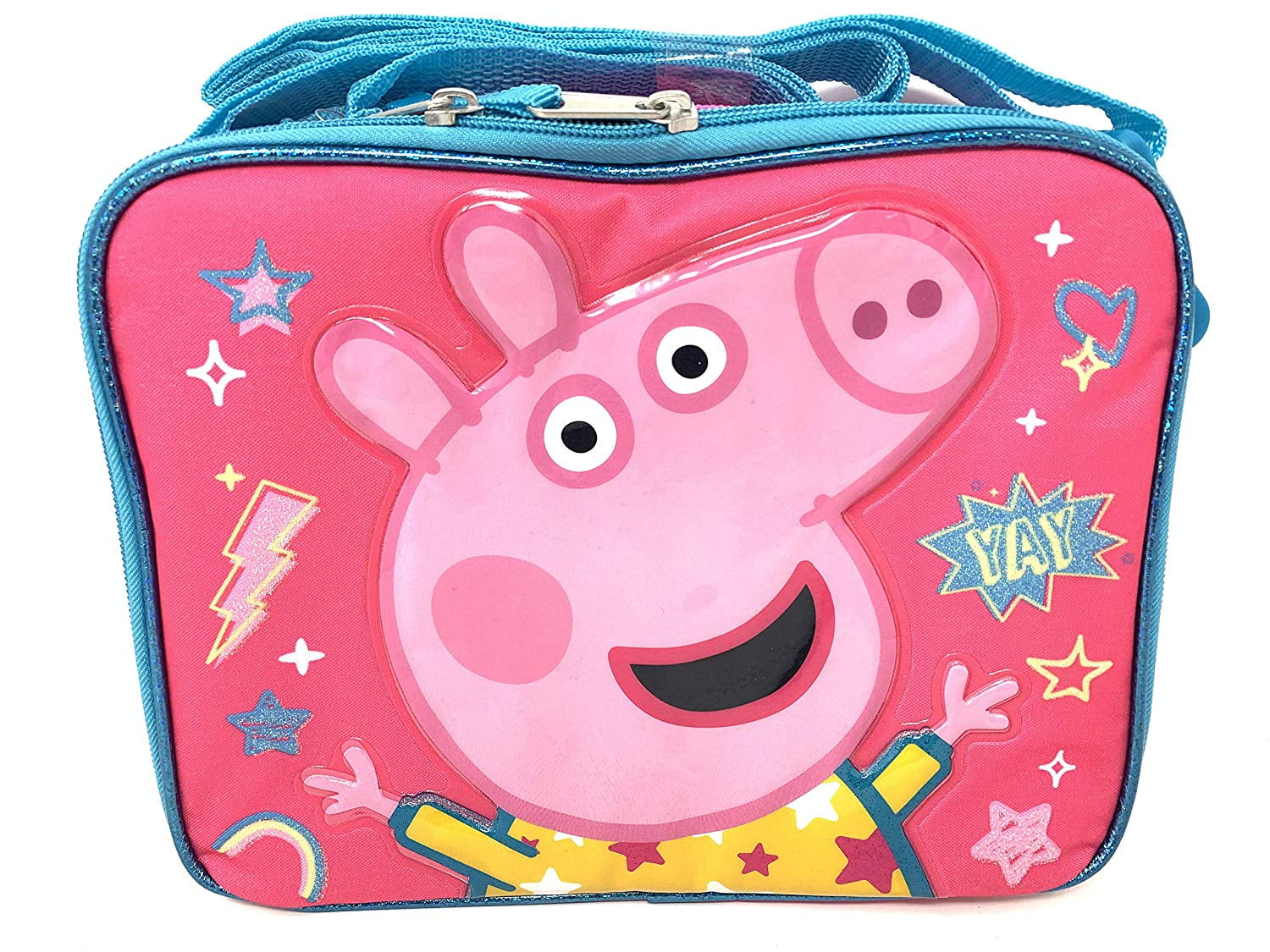Lunch Bag Peppa Pig YAY Rainbow Pink New 202440