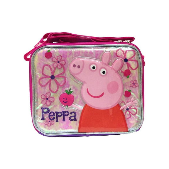 Lunch Bag - Peppa Pig - an Apple a Day Silver Kit Case New 119205