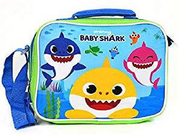 Pinkfong Baby Shark Mommy, Daddy Baby Shark Lunch Bag Green Blue