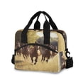 thumbnail image 1 of Lunch Bag Portable Crossbody Meal Bag Cooler Bag Insulated Lunch Bag Food Bag Handheld & Crossbody Design A Herd Of Running Horses, 1 of 6