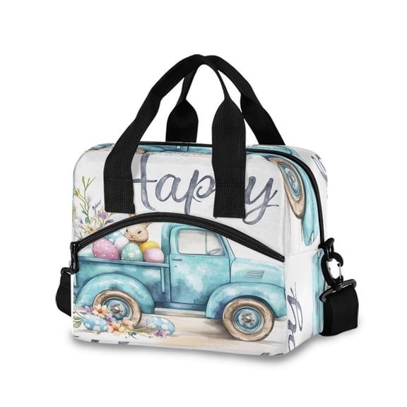 Lunch Bag Portable Crossbody Meal Bag Cooler Bag Insulated Lunch Bag Food Bag Handheld & Crossbody Design Cute Easter Bunny