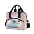 thumbnail image 1 of Lunch Bag Portable Crossbody Meal Bag Cooler Bag Insulated Lunch Bag Food Bag Handheld & Crossbody Design Cute Pink Eared Bunny, 1 of 6