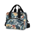 thumbnail image 1 of Lunch Bag Portable Crossbody Meal Bag Cooler Bag Insulated Lunch Bag Food Bag Handheld & Crossbody Design Hawaiian Leaf Seamless, 1 of 6