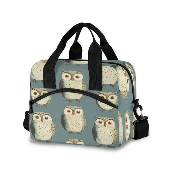 Lunch Bag Portable Crossbody Meal Bag Cooler Bag Insulated Lunch Bag Food Bag Handheld & Crossbody Design Lovely Owl