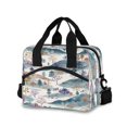 thumbnail image 1 of Lunch Bag Portable Crossbody Meal Bag Cooler Bag Insulated Lunch Bag Food Bag Handheld & Crossbody Design Painted Trees and Mountains, 1 of 6
