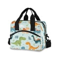 thumbnail image 1 of Lunch Bag Portable Crossbody Meal Bag Cooler Bag Insulated Lunch Bag Food Bag Handheld & Crossbody Design Polychromatic Dinosaur, 1 of 6