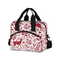 thumbnail image 1 of Lunch Bag Portable Crossbody Meal Bag Cooler Bag Insulated Lunch Bag Food Bag Handheld & Crossbody Design Red Christmas Deer, 1 of 6