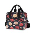 thumbnail image 1 of Lunch Bag Portable Crossbody Meal Bag Cooler Bag Insulated Lunch Bag Food Bag Handheld & Crossbody Design Red Rose Cartoon, 1 of 6