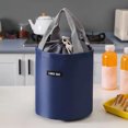 thumbnail image 1 of Lunch Bag Reusable Portable Bento Bag Insulated Cooler Bag Bucket Leakproof Lunch Bag for Work Picnic Outdoor (Navy), 1 of 6