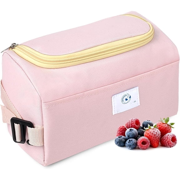 Lunch Bag ,Small Cooler Bag with Ice Packs,Freezable Lunch Bag/Snack Bag,Insulated Bag , with Zip Closure & Buckle Handle for Travel/School/Work,