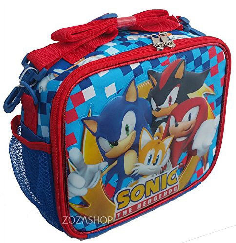 Lunch Bag - Sonic The Hedghog - Team w/Shadow Knuckles Tails Red/Blue New 136295