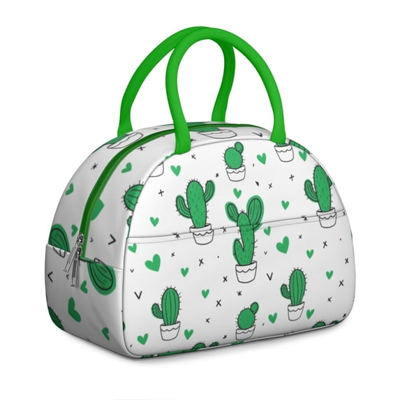Lunch Bag Women,Cooler Bag for Women Adult Men,Small Leakproof Cactus Lunch Tote Large Capacity Reusable Insulated Cooler Lunch Container for Work Office Picnic