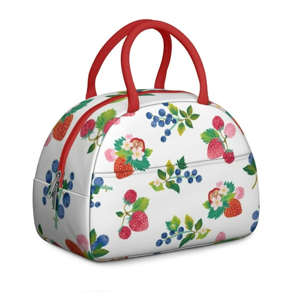 Lunch Bag Women,Cooler Bag for Women Adult Men,Small Leakproof Strawberry Fruit Lunch Tote Beach Picnic Cooler Tote Bag for Work Office Picnic