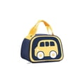 thumbnail image 1 of Lunch Bag for Women,Cute Car Printed Insulated Lunch Tote with Zipper & Handle | PU Leather Waterproof Lunch Box for Office Outdoor Picnic Camping and Study,Blue, 1 of 7