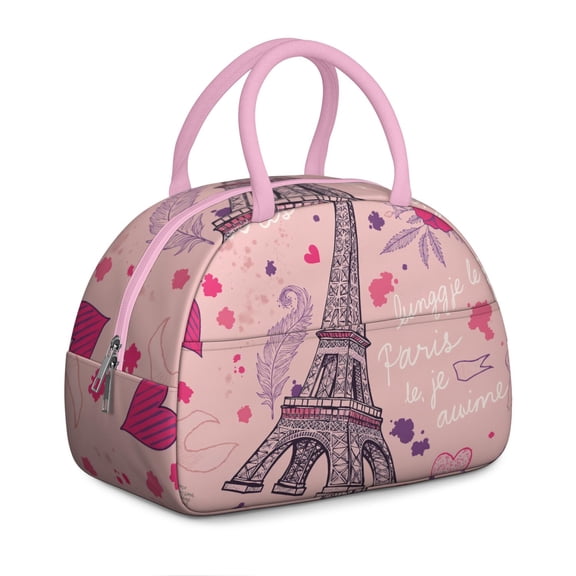 Lunch Bag Women Insulated Lunch Box Reusable Leakproof Large Cooler Tote for Healthy Eating Enthusiasts with Side Pockets for Work Office Picnic Paris new