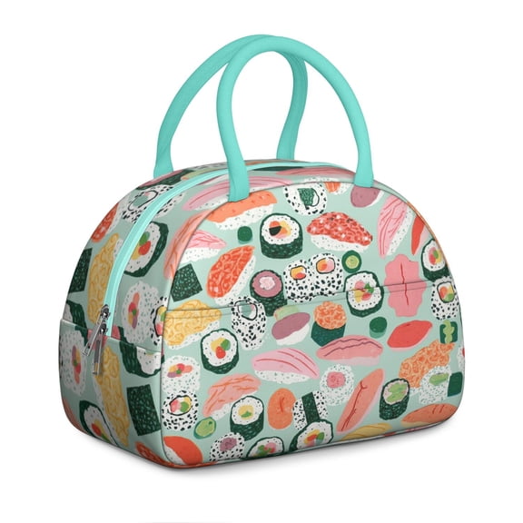 Lunch Bag Women Insulated Lunch Box Reusable Leakproof Large Cooler Tote for Healthy Eating Enthusiasts with Side Pockets for Work Office Picnic Sushi