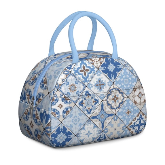 Lunch Bag Women Lunch Bag with Front Pocket Reusable Leakproof Large Cooler Tote for Student/Mother Group with Side Pockets for Work Office Picnic Bohemian Tribal