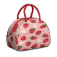 thumbnail image 1 of Lunch Bag Women Lunch Bag with Front Pocket Portable Large Cooler Tote for Women Men Adults with Side Pockets for Work Office Picnic Strawberry, 1 of 7