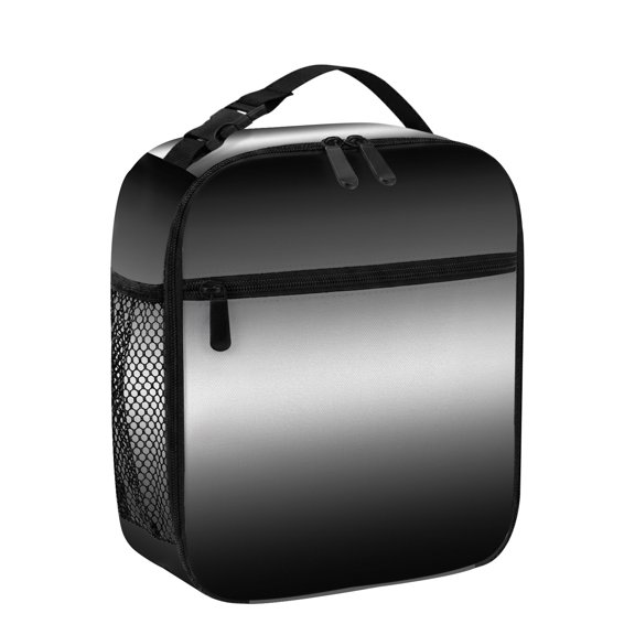Lunch Bag for Women Men Black Ombre Lunch Box Portable Leakproof Insulated Lunchbox Reusable Cooler Bags Solid Color Lunch Bags for Work Office Outdoor Picnic Travel