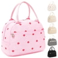 thumbnail image 1 of Lunch Box for Women,Cute Insulated Lunch Bag,Reusable Lunch Box with Large Capacity,Women Lunch Bags for Work Picnic or Travel Gifts-Leakproof,Waterproof,Strawberries+Rosered, 1 of 12