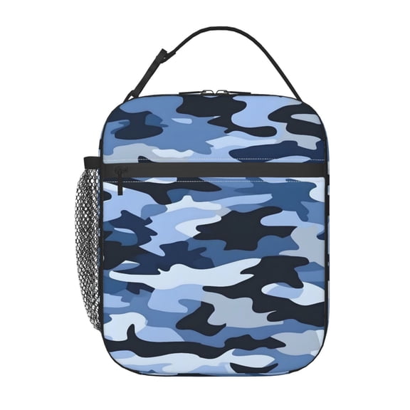 Lunch Bag For Women Men Lovely Lunch Tote Bags Reusable Insulated Lunch Box Large Capacity Cooler For Work Picnic Travel
Vector Camouflage Pattern Blue_4