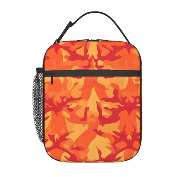 Lunch Bag For Women Men Lovely Lunch Tote Bags Reusable Insulated Lunch Box Large Capacity Cooler For Work Picnic Travel
Vector Camouflage Pattern Orange Red_2