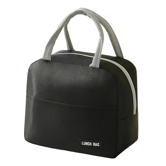 Lunch Bag for Women Men, Lunch Box Lunch Bags for Women Men, Small Leakproof Lunch Tote Insulated Cooler Lunch Container for Work/Office On-the-Go Food Mealprep Picnic Travel(Black,9x5.5x7.9")