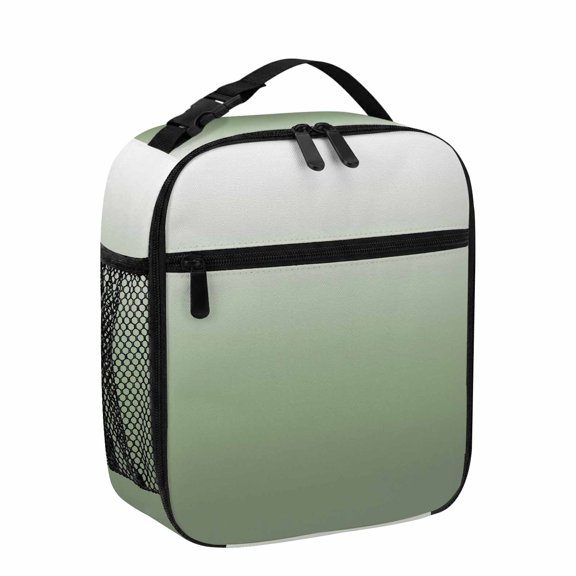 Lunch Bag for Women Men Ombre Sage Green Lunch Box Portable Leakproof Insulated Lunchbox Reusable Cooler Bags Gradient Color Lunch Bags for Work Office Outdoor Picnic Travel