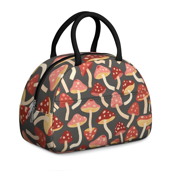 Lunch Bag Women,Zipper Closure Lunch Tote for Women Adult Men,Small Leakproof Mushroom new Lunch Tote Beach Picnic Cooler Tote Bag for Work Office Picnic