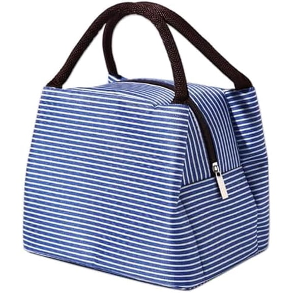 Lunch Bag Women and Men Insulated Lunch Tote Bags Lunch Organizer WorkCompact Reusable Lunch Box Bag for Office Picnic Beach Travel (Blue)