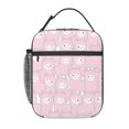 Lunch Bag for Men Women Cute Pink Alpaca Animal Insulated Lunch Box