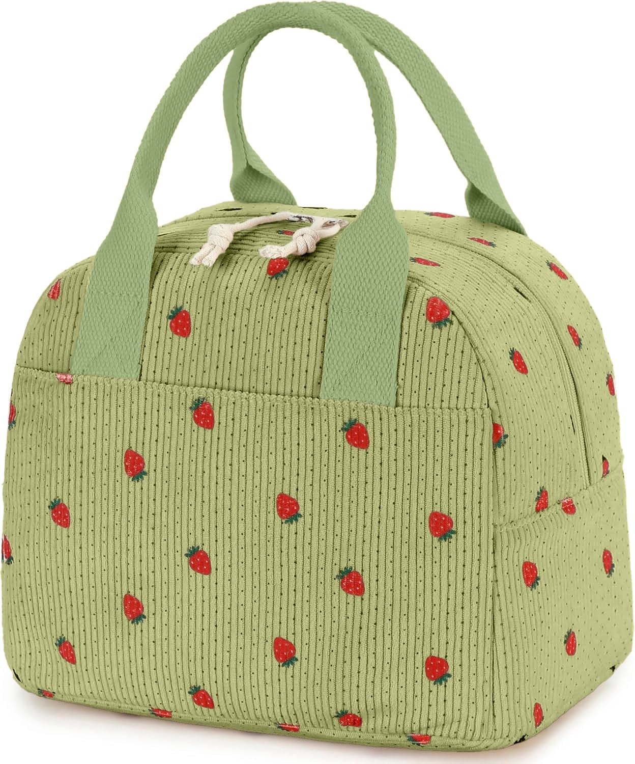 DAKIMOE Lunch Bag for Women Men Cute Corduroy Insulated Lunch Tote Box ...