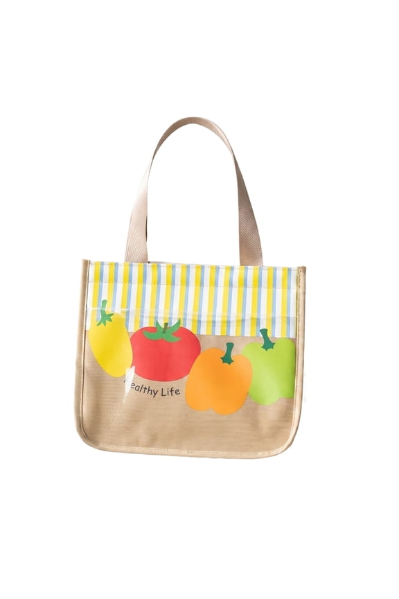 Lunch Bag for Women Men, Portable Thermal Insulated Tote for Food, Reusable Bento Bag for School Office Picnic - Khaki