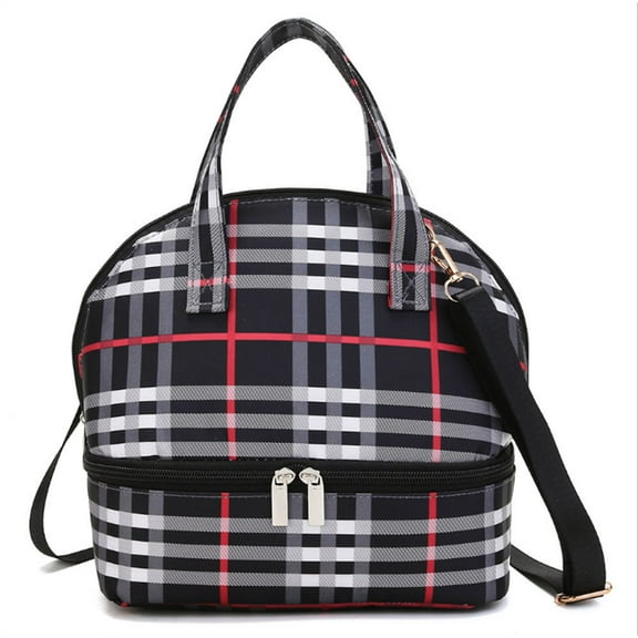 Lunch Bag for Women Portable Cooler Lunch Bag Dual Compartment Insulated Tote Bag for Office School Picnic