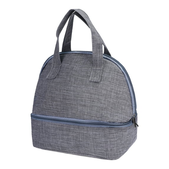 Lunch Bag for Women and Men, Insulated Bag, Cute Tote Bag Lunch Box Large Capacity, Cooler Bag for Work, Travel, Picnic Gray 9.1*5.9*9.4in