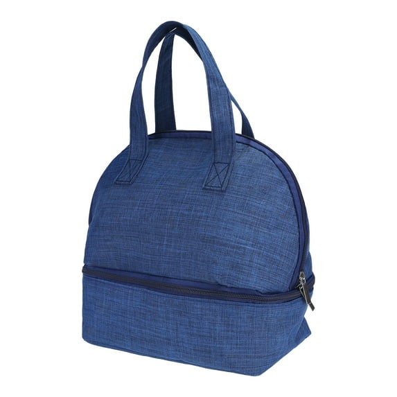 Lunch Bag for Women and Men, Insulated Bag, Cute Tote Bag Lunch Box Large Capacity, Cooler Bag for Work, Travel, Picnic Navy Blue 9.1*5.9*9.4in