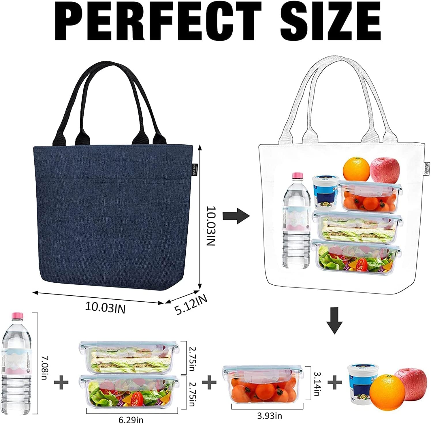 Lunch Bags For Adult Lunch Box For Women Insulated Lunch Bags For Women ...