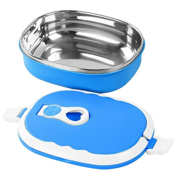 Lunch Box 1 Layer Hot Food Lunch Containers Portable Lunchbox Stackable 304 Stainless Steel Adult Bento Lunch Box Cold Food Storage Bowl for School Office Outdoor Travel,1 PC,Blue