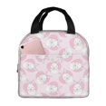 thumbnail image 1 of Lunch Box Bag for Women Men, Happy Cute Rabbit Love Pink Insulated Lunch Bag Cooler Bag, Large Capacity Leakproof Reusable Lunch Tote for Work Office Picnic Travel, 1 of 7
