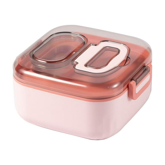 Lunch Box Bento Box 3 Compartments In One Large Lunch Containers for Adults Leakproof Plastic Microwave Lunch Box Sealed Food Containers for Dining Out Work College,Dorm,Office & Travel