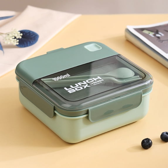 Lunch Box Bento Box Plastic Divided & Leakproof for Office Work Home Travel Meal Prep by MPOISVA