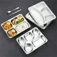 thumbnail image 1 of Lunch Box Bento Container, Stainless Steel Thermal Insulation Food Storage with Multi-compartment Lid for Office Educational Camping Picnics, Topliu, 1 of 7