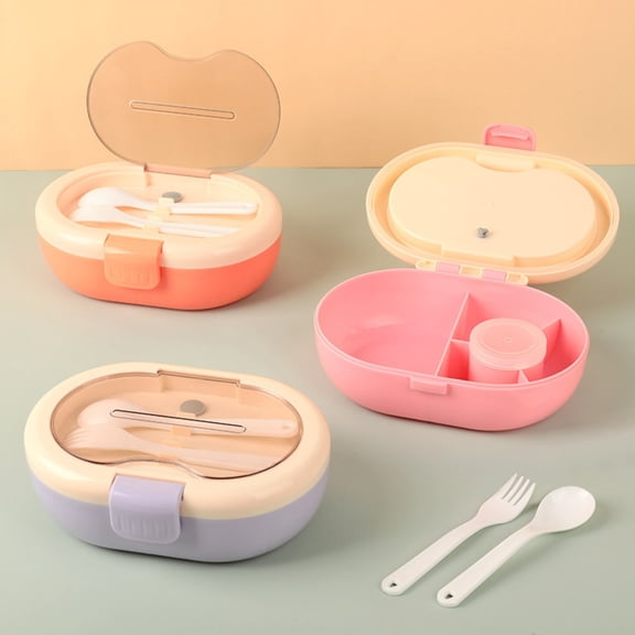 Lunch Box Compartment Food Grade Material Microwaveable Non-Toxic and Leak-Proof for Easy Reheating and On-The-Go Meals for Office Workers and Classroom Lunches Topliu
